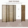 Resenkos Hand Woven 4-Panel Folding Room Divider - Indoor Reed Privacy Screen, 63"x67"x0.75", Brown - 4 of 4