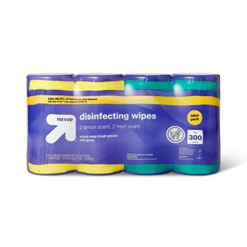 Basics Disinfecting Wipes, Lemon & Fresh Scent, Sanitizes, Cleans,  Disinfects & Deodorizes, 255 Count (3 Packs of 85) (Previously Solimo)