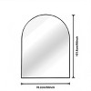 30''x40'' Arched Bathroom Mirror,Modern Arched Wall Mirror with Metal Framed for Wall - The Pop Home - 4 of 4