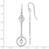 Black Bow Jewelry Long Geometric Chain Dangle Earrings in Sterling Silver - 3 of 4