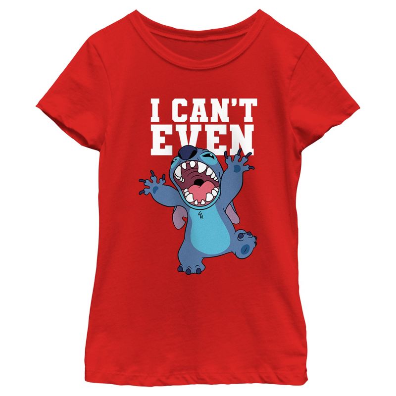 Girl's Lilo & Stitch I Can't Even Stitch T-Shirt, 1 of 6
