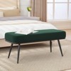Bekrvio 43.3" Teddy Ottoman Bench,Entryway/Bed Bench End of Bed – Upholstered Padded Seat,Mid Century Modern for Living Room, Hallwa - 3 of 4