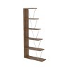 VYNXARIA Furnish Home Store Modern 5-Tier Ladder Bookshelf - Stylish Organizer for Small Spaces and Office Furniture,Walnut/Chrome - 3 of 4