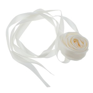 Unique Bargains Satin Rose Flower Tie Choker Necklace 1 Pc - 1 of 4