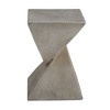 Twisted Hourglass Outdoor Accent Table, Lightweight Concrete Patio End Table for Outside Use, Patio Side Tables -Christopher Knight Home - 3 of 4