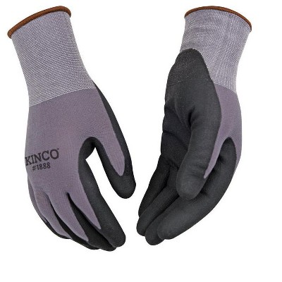 Kinco Men's Indoor/Outdoor Palm Gloves Black/Gray M 1 pair