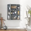 Costway Bathroom Cabinet Medicine Cabinet Single Door Shelves Wall Mount Cabinet W/ Mirror Gray - 4 of 4