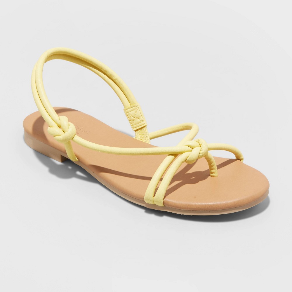 Women's Petal Tubular Sandals - Universal Thread Yellow 8.5