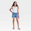 Girls' Mid-Rise Cutoff Jean Shorts - Cat & Jack™ - 3 of 4