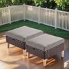 Gymojoy 2PCS Outdoor Patio Ottomans Wicker Ottomans Multipurpose Outdoor Furniture for Patio - 2 of 4