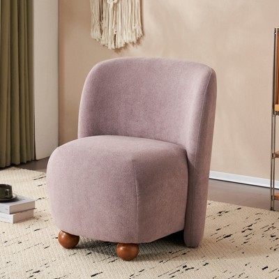 Modern Active Sitting Chair, Low Back Upholstered Armless Living Room Chairs, Slipper Chair Sofa Chair