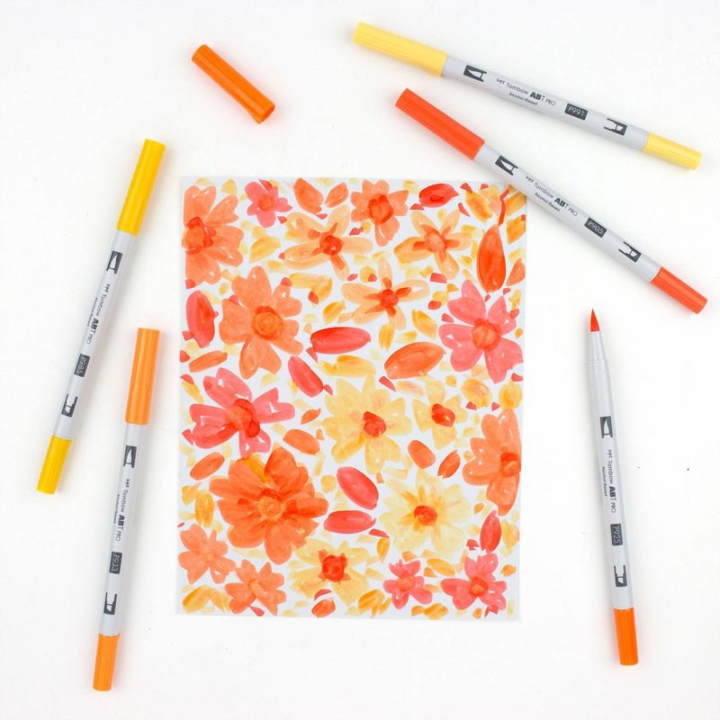 5ct ABT PRO Dual-Tip Alcohol Based Art Markers Orange Tones - Tombow, 6 of 7