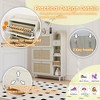 Shoe Cabinet, Shoe Rack Cabinet with 3 Rattan Flip Drawers - 3 of 4