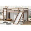 Vynxaria Twin Low Loft Bed with Slide, Ladder & Safety Guardrails - Rubber Wood Design - 4 of 4