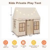Costzon Kids Play Tent with Non-Slip Mat, Large Playhouse with Solid Frame, Mesh Curtains, 4 Windows & Star Lights for Indoor/Outdoor Use (Khaki) - 4 of 4