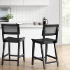 Tormod Backed Cane Counter Height Barstool - Threshold™ - image 2 of 4
