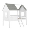 Whisen Morden Design Twin Size Low Loft Wood House Bed with Two Side Windows - 3 of 4