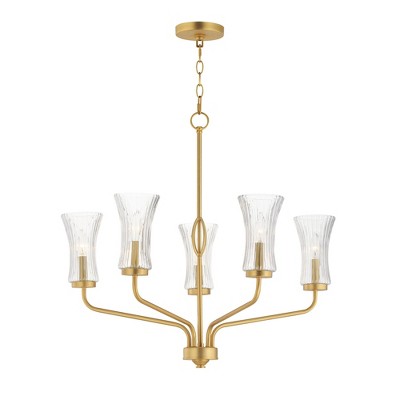 Maxim Lighting Camelot 5 - Light Chandelier in  Natural Aged Brass