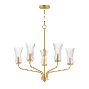 Maxim Lighting Camelot 5 - Light Chandelier in  Natural Aged Brass - 1 of 3
