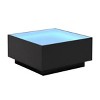 Modern Center Coffee Table with Tempered Glass Top, High-Gloss Center Table with LED Lights for Living Rooms and Small Spaces-The Pop Home - 4 of 4