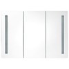 vidaXL LED Bathroom Mirror Cabinet 35 in.x5.5 in.x24.4 in. Shining White - 3 of 4