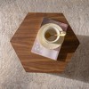 GDFStudio Thalor Modern Hexagon Coffee Table with Wooden Grain Imitation - 4 of 4