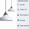 Claxy White Pendant Light Fixture Dome Kitchen Islands Hanging Light - 3 of 4