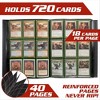 Monster 9 Pocket Matte White Trading Card TCG Mega Binder w 40 Pages- Twice as Large- Hard Cover Album Holds 720 Cards- Anti-Theft Side Loading - 3 of 4