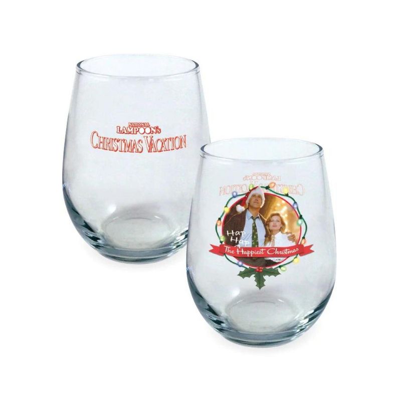 ICUP, Inc. National Lampoon's Christmas Vacation Merry Clarkmas 21oz Stemless Glass 4-Pack, 4 of 7