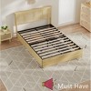Jojoka Bed Frame with Natural Rattan Headboard, 4 Wooden Storage Drawers, Sturdy Metal Base with Durable Wooden Slats, No Box Spring Needed - 4 of 4