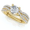 Pompeii3 1Ct TW Infinity Engagement Wedding Ring Set 14k Gold Lab Created - 4 of 4