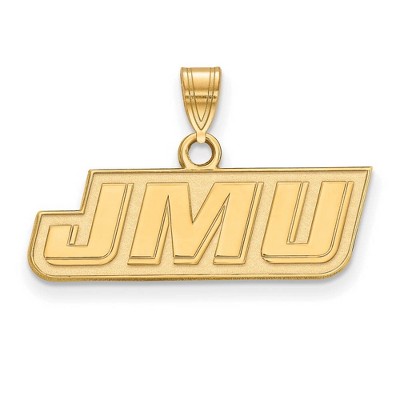 Black Bow Jewelry 14k Yellow Gold James Madison Dukes NCAA Small Pendant