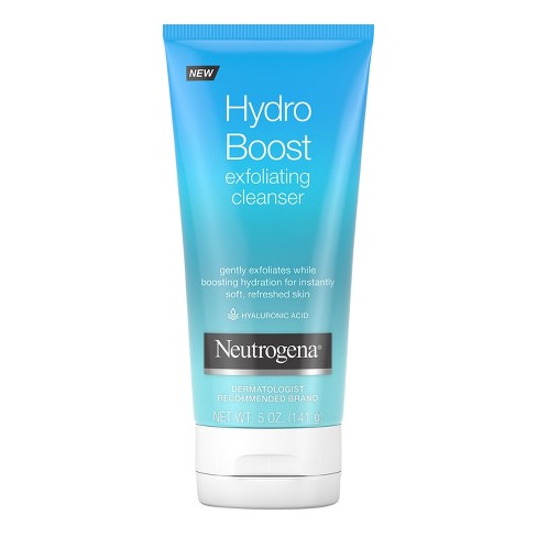 neutrogena hydro boost cleanser exfoliating facial 5oz gentle target skin
