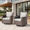 Belord Patio Swivel Rocking Chairs Set of 2, All Weather PE Wicker Patio Furniture Swivel Glider Rocker Chair with Wide Armrest and Deep Seat - 2 of 4