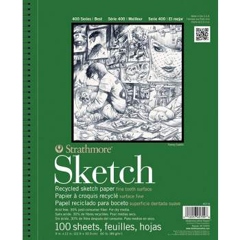 Strathmore 300 Series Drawing Pad 11″ x 14″ – (25 sheets, 70lb) Bright  White, Spiral Bound - Quality Art, Inc. School and Fine Art Supplies