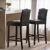 TOAOTBNBOB Upholstered Barstools Set of 2, Modern Bar Chair with Backrests, Kitchen Island Bar Stools with Wood Legs - 4 of 4