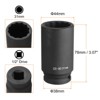 Unique Bargains Cr-Mo Steel Metric Spindle Axle Nut 1/2" Drive 6-Point Deep Impact Sockets - 2 of 4