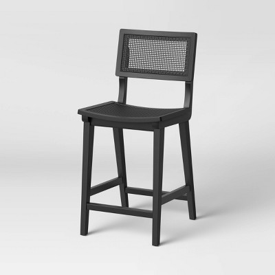 Black cane deals counter stools