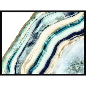 41" x 31" Teal Agate by Amy Lighthall Framed Wall Art Print Black - Amanti Art: Modern Abstract Acrylic Photo - 1 of 4