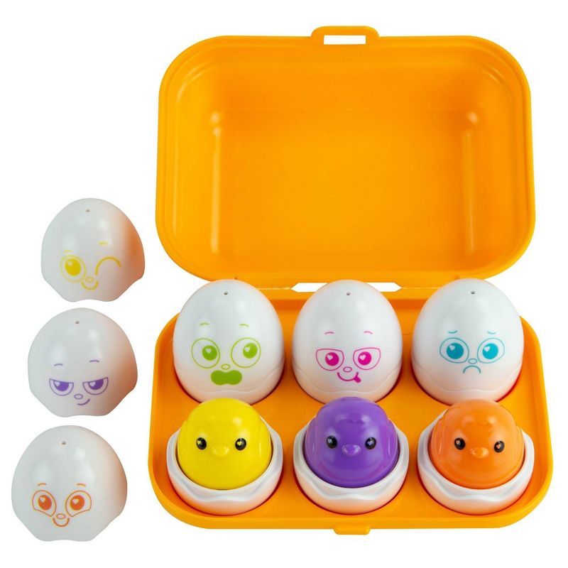 Lamaze Sort &#38; Squeak Eggs, Shape Sorter, Color Matching Toy - 7ct, 3 of 14