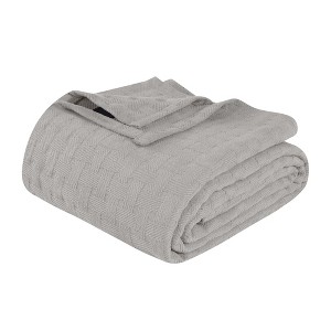 Basketweave Cotton Blanket by Blue Nile Mills - 1 of 4