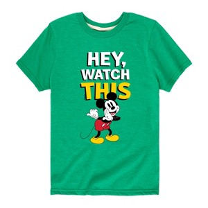 Boys' - Disney - Mickey Hey, Watch This Short Sleeve Graphic T-Shirt - 1 of 4
