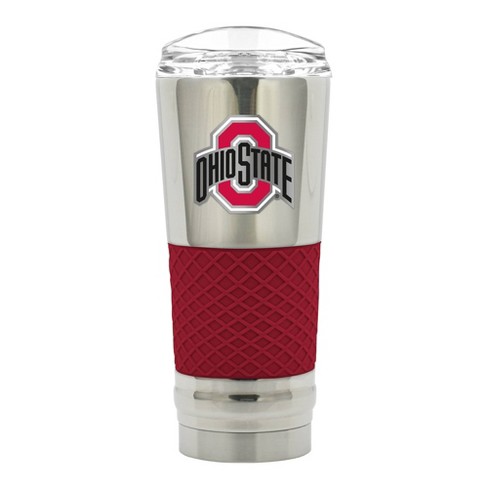 32oz Black Stainless Steel Water Bottle with Ohio State Buckeyes