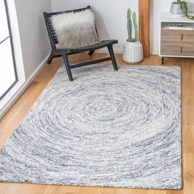 Gray Handmade Tufted Wool 6' x 9' Area Rug