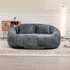 NicBex 59 Inch Loveseat,Modern Chenille Fabric Loveseat Sofa with 2 Back Pillows,Bean Bag Chair Couch for Living Room - 3 of 4