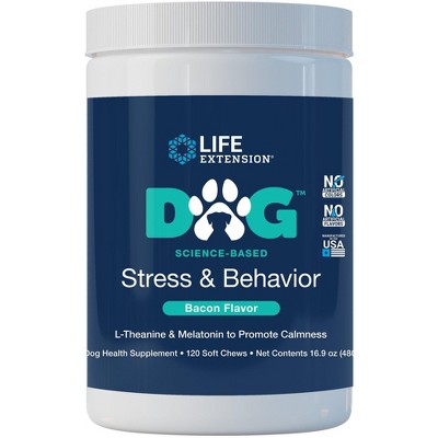 Life Extension Dog Stress & Behavior Bacon Flavor Soft Chews, 120ct