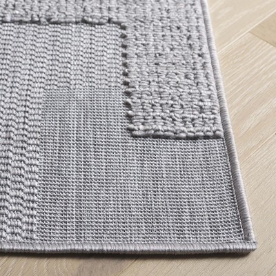 Milos MLO108 Power Loomed Indoor/Outdoor Area Rug - Grey - 4'x6'- Safavieh
