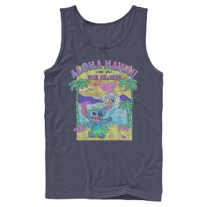 Men's Lilo & Stitch Aloha Hawaii Come Visit the Islands Tank Top - 1 of 4