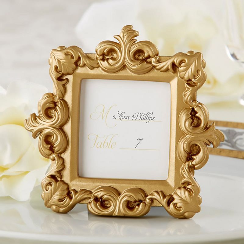 Kate Aspen Royale Gold Baroque Place Card/Photo Holder (Set of 6) | 25359GD, 1 of 8