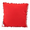 Ganz 16.0 Inch Santa Pillow Snowflakes Poms Throw Pillows - 3 of 3